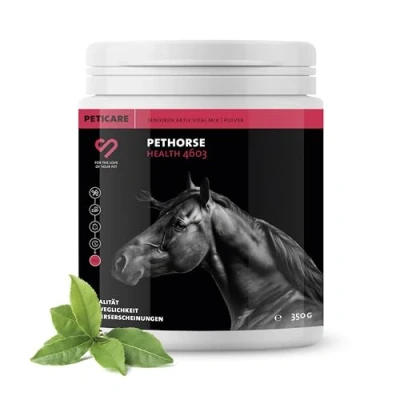 Imagen de Peticare Senior Polvo para Caballos Promueve la vitalidad, Movilidad en vejez Ingredientes de Origen Vegetal, con L leucina, MSM y Ponis Mayores petHorse Health 4603