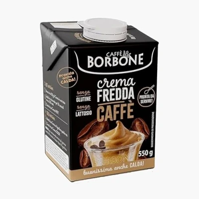Imagen de Caffè Borbone En granos mezcla azul 1 kg x 6 y crema fría al café 550 gr