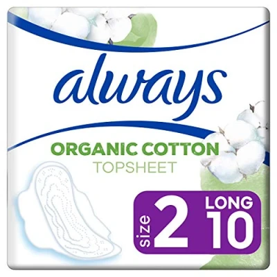 Imagen de Always Protección De Algodón Ultra Largo (Tamaño 2) La Servilleta Sanitaria Con Las Alas 50 g