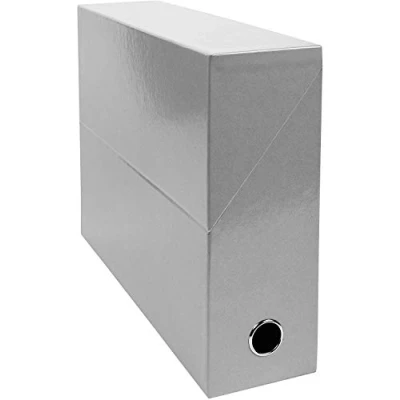 Imagen de Exacompta Transfer Caja iderama cartón con papel impreso pespunte, DIN A4, gris