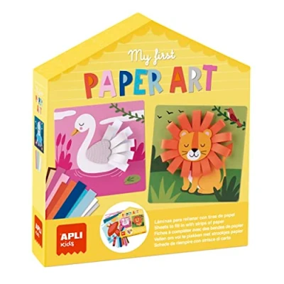 Imagen de APLI 19362 My first Paper art Juego DIY de animales para completar con tiras papel