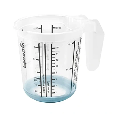 Imagen de keeeper Jarra medidora con base antideslizante, 500 ml, Massimo, Azul Nordic