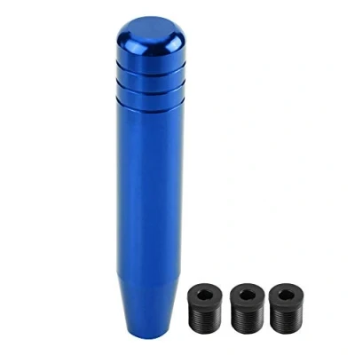 Imagen de Qiilu Perilla de cambio marcha, 18cm universal Pomo Pomos palanca cambios manual Aleación aluminio Marchas Marcha Coche (Azul)