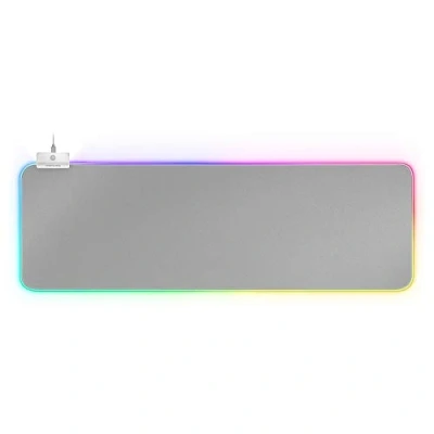 Imagen de Alfombrilla Ratón, Mars Gaming Mmprgb2s Xxl, Blanco Plata,rgb 12 Modos, 2 Usb 2.0, Plata