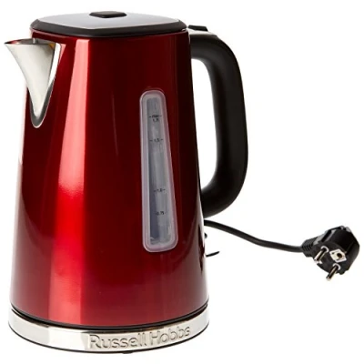 Imagen de Russell Hobbs Hervidor de Agua Eléctrico Luna Solar Red 1,7 litros, 2400 W, Filtro Extraíble, Zona Ebullición Rápida, Base 360, Indicador Nivel Agua, Acero Inoxidable, Rojo 23210 70