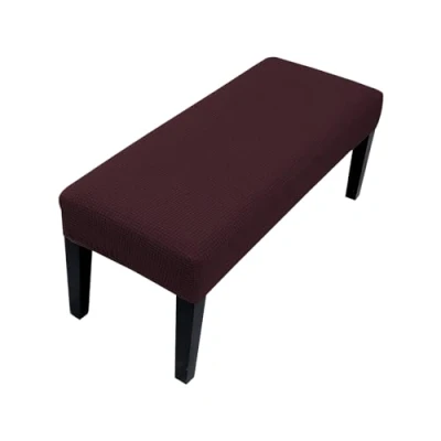 Imagen de Lollanda funda elástica universal para banco de comedor, hotel, banquete, restaurante, sala estar, dormitorio (color café)