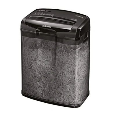 Imagen de Fellowes M 7CM Destructora trituradora de papel, corte en partículas, destruye hasta 7 hojas, uso personal, tritura tarjetas crédito