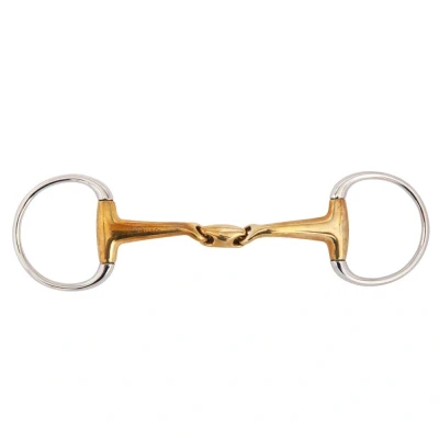 Imagen de BR Double Jointed Eggbutt Snaffle Slightly Curved Soft Contact 16 mm