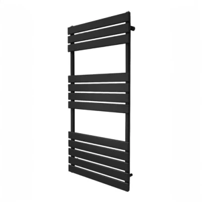 Imagen de Radiador Toallero Panel plano 1200 mm x 600m Negro Acero Primera Calidad Certificado CE: CE y UKCA Kit de Fijación Cepillo Limpieza GRATIS Calefactor