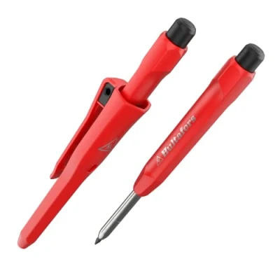 Imagen de Hultafors Lápiz Marcador profesional Para agujeros profundos con mina de grafito y sacapuntas I 1 pieza en seco clip superficies madera, hormigón, plástico etc. 650100
