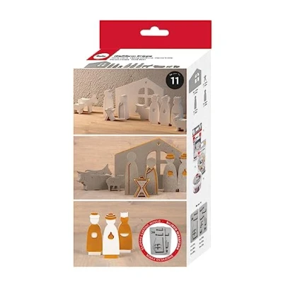 Imagen de Rayher Moldes silicona figuras Belén Navidad, 2 ud, 11 formas, manualidades, 36131000