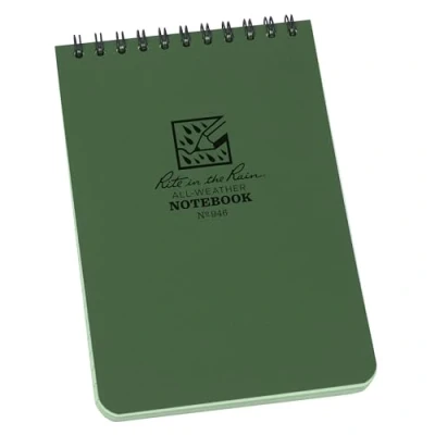 Imagen de Rite in the Rain Pocket Notebook Cuaderno de Bolsillo con Espiral, Color Verde, 10,2 x 15,2 cm, Suministros Oficina, 10 cm