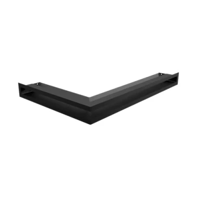 Imagen de KRATKI Rejilla de ventilación Luft para chimeneas esquina derecha con entrada aire cubierta 45 grados acero pintado en polvo 40x60x6cm Negro