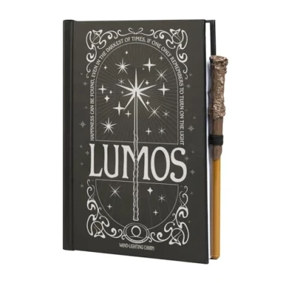 Imagen de Grupo Erik Cuaderno A5 Harry Potter Bloc de notas con boligrafo Libreta hojas blancas, Portada LUZ: regalos pequeño Merchandising oficial