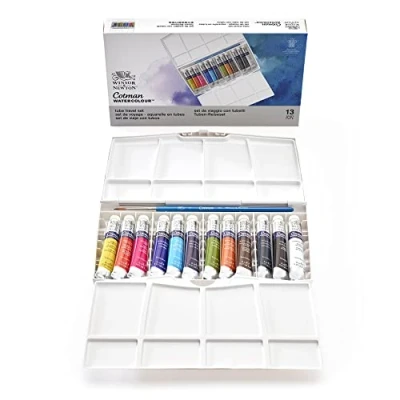 Imagen de Winsor &amp; Newton acuarela Cotman Caja de en tubo Pintor Plus set 12 tubos 8ml, colores surtidos
