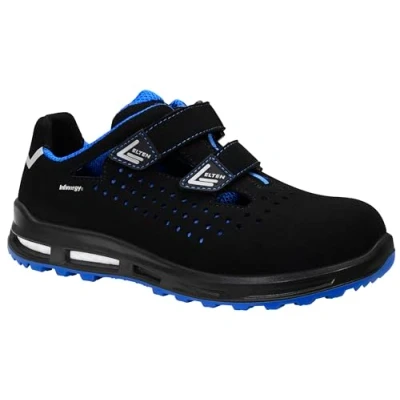 Imagen de ELTEN Zapatos de Seguridad Impulse XXT Azul Easy ESD S1, Mujer y Hombre, Textil, Puntera plástico (más Ligero Que la Acero), Ligero, Deportivo, Negro/Azul, Talla: 40