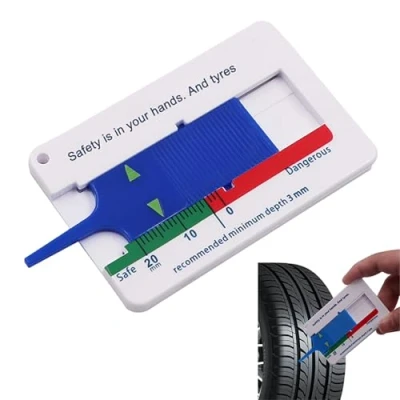 Imagen de Eupneicu Medidor De Profundidad La Banda Rodadura Del Neumático Rango 0 20mm, Neumáticos, Ajustable Para Motocicleta Y Automóvil