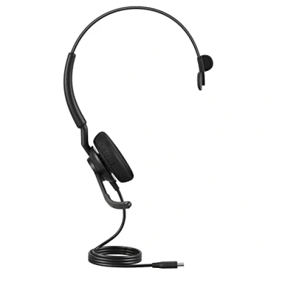 Imagen de Jabra Engage 50 II Auriculares Monoaurales, 3 micrófonos, cancelación de ruido, ultraligeros, cable USB C, Para plataformas comunicaciones unificadas como Zoom, Unify, Negro