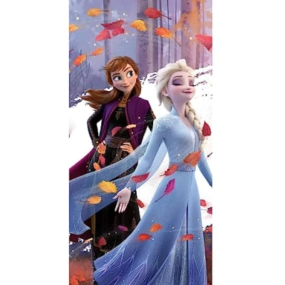Imagen de Jerry Fabrics Disney Frozen 2 Toalla de baño (70 x 140 cm, 100% algodón), diseño Anna y Elsa