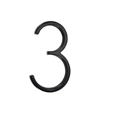 Imagen de nanlyiau Números de Casa aleación zinc Para Casas Altura 6in /15,5 cm Numero Exterior Numeros Negro(3)