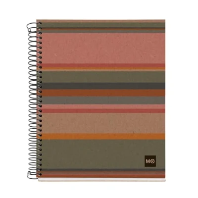 Imagen de Miquelrius Cuaderno A5, 120 Hojas de 80 g/m², Rayado interior liso, Papel reciclado (recuperado Post Consumo), liso con 2 taladros para archivar, Eco Rayas