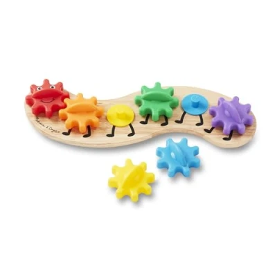 Imagen de Melissa &amp; Doug Juguete de Engranajes Oruga, Desarrolla Creatividad y Habilidades Motoras, Ideal para Niños Niñas 2 a 4 años, Fomenta el Aprendizaje Divertido Creativo, Juguetes madera