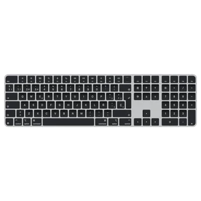 Imagen de Apple Magic Keyboard, Con Touch ID y teclado numérico, Teclas Negras, Español, Bluetooth, Gris
