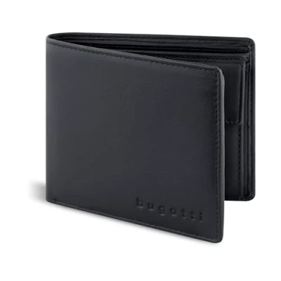 Imagen de Bugatti Lima Cartera de Piel para Hombre, diseño Horizontal, Color Negro