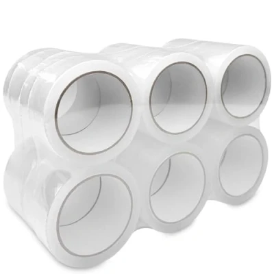 Imagen de Fousenuk 12 Rollos Celo Transparente, Cinta Adhesiva de 48mmx66m, Embalaje, Embalaje Mudanza, Precinto Embalar, Sello para cajas y Envíos