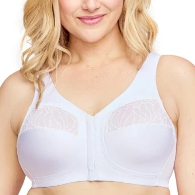Imagen de Glamorise MagicLift #1210 Brasier de Forma Natural sin Varillas Sujetador Cobertura Completa, Transparente, Blanco, 125E para Mujer