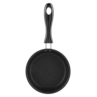 Imagen de Fdit Portátil Mini Sartén Huevo Escalfado Omelette Pot Hierro Puro Dupont Recubrimiento Hogar Cocina Peque?a Negro 12 CM