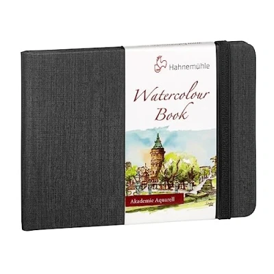 Imagen de Hahnemühle Papel de acuarela (200 g/m², grano fino, 30 hojas, formato horizontal, blanco natural, A4)