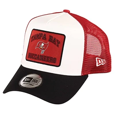 Imagen de New Era Tampa Bay Buccaneers NFL Patch A Frame Adjustable Trucker Cap One Size