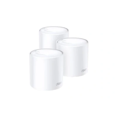 Imagen de TP Link Deco X60(3 Pack) V3.20 Sistema Wi Fi 6 Mesh AI AX5400,Cobertura WiFi de 650 m2, 2xPuerto Gigabit, Fácil Instalación, Control Parental,WPA3, Compatible con Routers Fibra