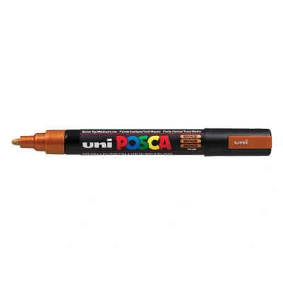 Imagen de uni ball 182583 Marcador POSCA con punta redonda mediana, bronce
