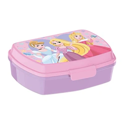 Imagen de p:os 34212049 Disney Princess niños con un Compartimento, Fiambrera de plástico Clip, Caja Cierre para guardería, Colegio y Tiempo Libre, Multicolor (POS HANDELS