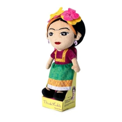 Imagen de Famosa Softies Peluche Frida Kahlo de 27 cm en Unit Display, Homenaje 70 Aniversario, Accesorios Característicos Detallados, (760023277)