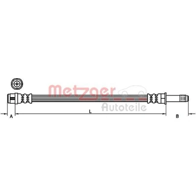 Imagen de METZGER 4110482 Latiguillos de Freno Eje delantero, izquierda, derecha 553 MERCEDES BENZ: Vito Mixto, Viano