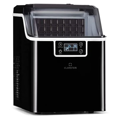 Imagen de Klarstein Maquina de Hielo para Encimera, Hacer Cubitos Domestica, Producción 20 kg., Depósito Agua Capacidad 3,2 l. Auto Limpieza, Ice Maker Sobremesa, Grande y Pequeño