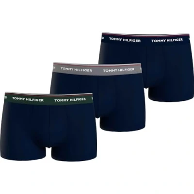Imagen de Tommy Hilfiger Pack de 3 Calzoncillos Bóxer para Hombre Ropa Interior, Multicolor (Hunter/Grey Htr/Des Sky), M