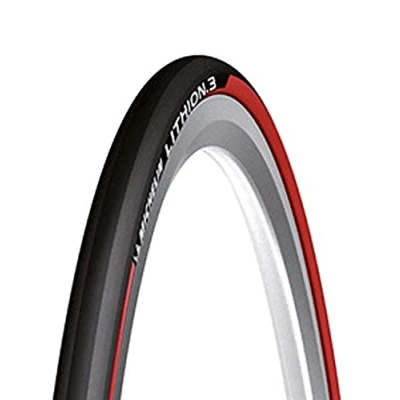 Imagen de MICHELIN Cubierta Plegable, LITHION 3 A/F Rojo, 700 x 25 mm