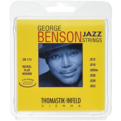 Imagen de Thomastik Cuerdas para Guitarra Eléctrica George Benson Jazz Guitar juego GB112 Medium Light niquel entorchado plano .012 .053