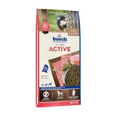 Imagen de Bosch HPC Active Alimento seco para perros adultos de todas las razas con actividad aumentada 1 x 15 kg, aves