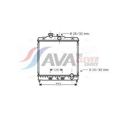 Imagen de PRASCO HD2120 Radiador, refrigeración del motor Aluminio 350 348 16 Aletas soldadas HONDA: Civic 6 Hatchback, HR V I, Hatchback