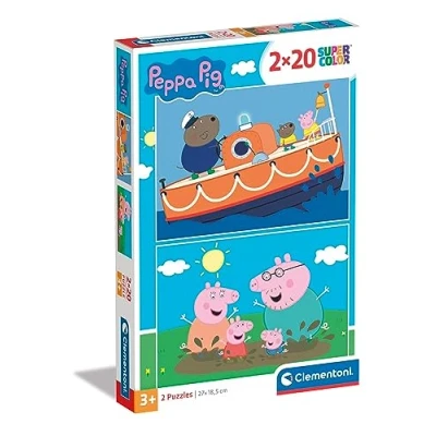 Imagen de Clementoni Puzzle Infantil 2 Puzzles de 20 Piezas Peppa Pig Desde 3 años (24797)