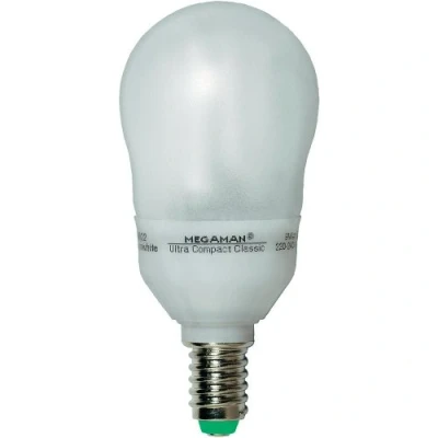 Imagen de MEGAMAN CFL LAMPARAS Lampara esferica compacta e14 9w 2700k