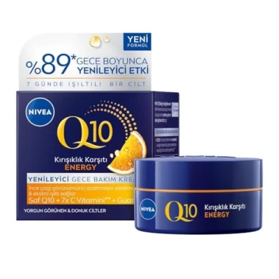 Imagen de NIVEA Q10 Energy Crema de noche antiarrugas hidratante con Energy, cuidado regenerador (50 ml)