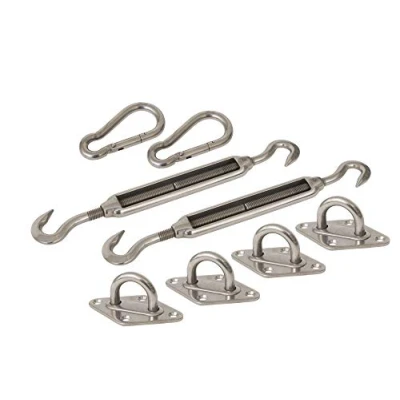 Imagen de Windhager Set de fijación para toldos, Montaje, Accesorios protección Solar, Kit Velas, Robusto, Resistente a la Intemperie, 10786, Color Plateado
