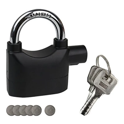 Imagen de HMF 3503 02 Candado, función de alarma, 110 dB, Outdoor, 9,8 x 7,1 3,35 cm, negro