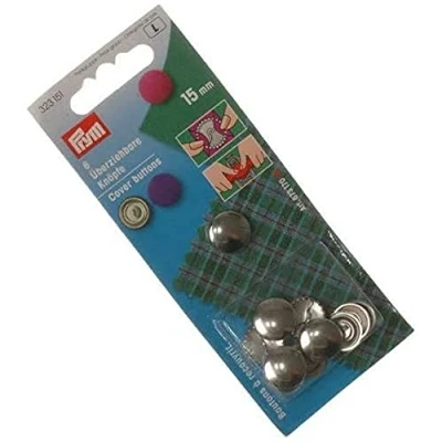 Imagen de Prym Botones Sin Herramientas, Metal, Plata, 24&#039;&#039; 15 mm, 6